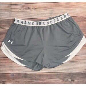 Under Armour Women's UA Play Up Shorts 3.0 Size XL True Gray Heather